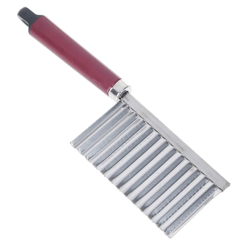 1Pcs Multifunction Potato Knife Corrugated Knife Stainless Steel Wave Potato Slicer Fries Cutter LXX