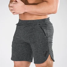 YEMEKE мужские повседневные Шорты однотонные прямые шорты мужские фитнес модные шорты для бодибилдинга тренд мужские шорты с карманом на молнии