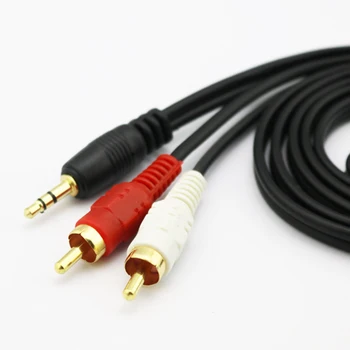 

1.5m 3.5 mm Male Jack to AV 2 RCA Male Stereo Music Audio Cable Cord AUX for MP3 Phone TV Box Speakers