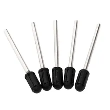 5pcs Metal Sanding Band Mandrel Bits Set For Nail Drill Pen Machine Acrylic Nails Removal, Black