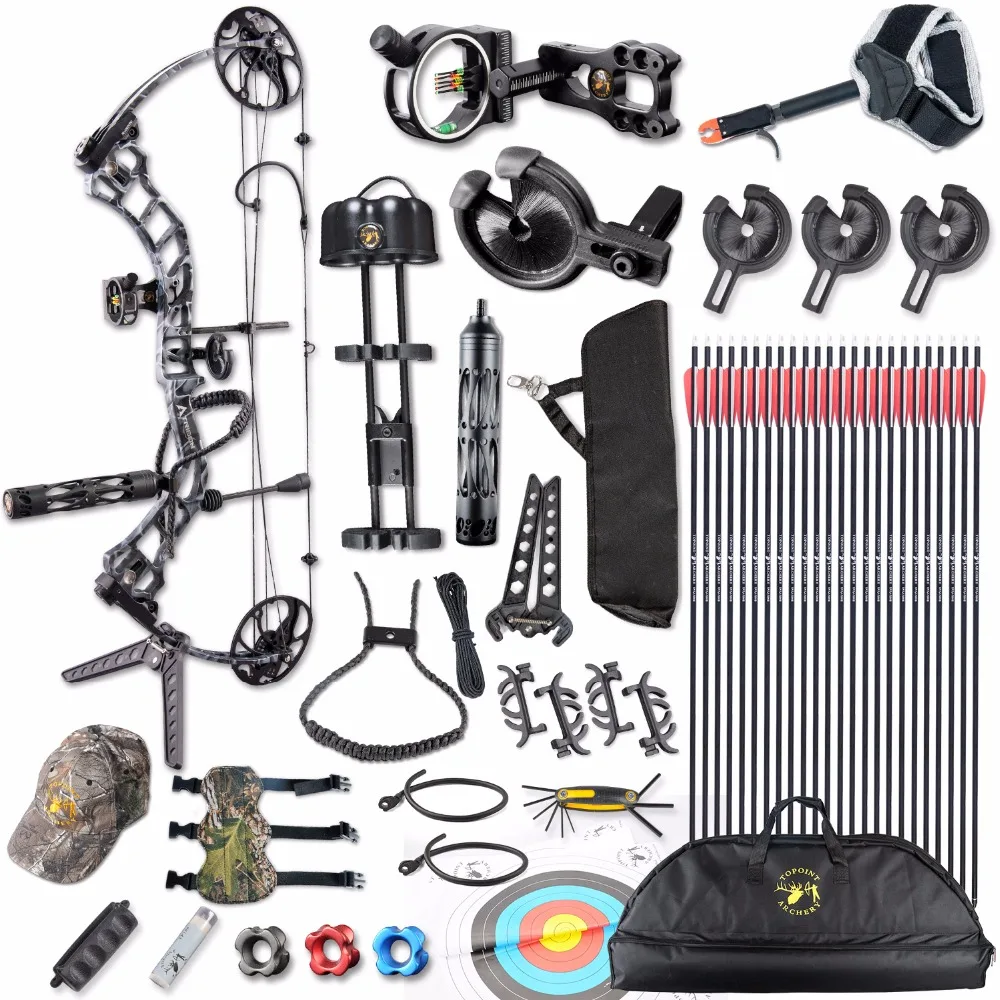 Topoint Archery Compound bow package,Trigon,CNC milling Bow Riser,19