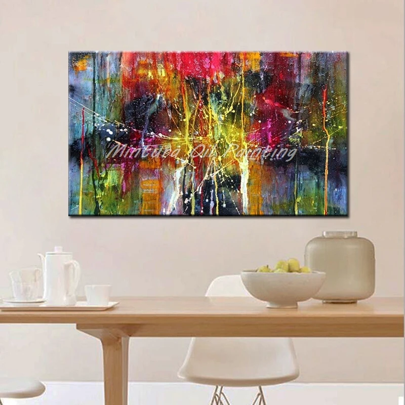 Günstige 100% handgemalte ölgemälde Hause dekoration hohe qualität abstrakte gemälde bilder moderne wand kunst für wohnzimmer decor