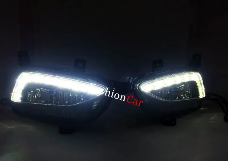 

2pcs/set Car DRL daytime running lights For HYUNDAI TUCSON 2016 2017