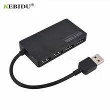 KEBIDU 4 порта USB 3,0 приемник USB дизайн 5 Гбит/с 3,0 сплиттер адаптер конвертер Ультра Скорость для ноутбука компьютер ПК Windows