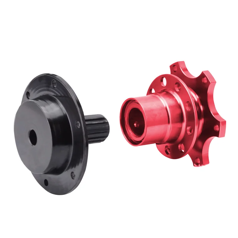 SPEEDWOW Universal volante Cubo de liberación rápida jefe Kit adaptador de cubo de rueda para cubo de volante de 6 orificios