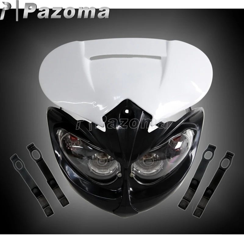 

Pazoma White MMX Universal Headlight Dirtbike Headlamp Motocross for YZ YZF WR WRF TTR DTR XT DT XTX