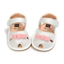 Обувь для девочек Летнее платье принцессы Стиль дети милые бантом противоскольжения выдалбливают дышащие детские сандалии ПУ