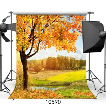 

5X7ft Autumn Tree leaves Vinyl Backdrops Photography For Wedding Backgrounds Computer Printed Photos Art New Camera Background