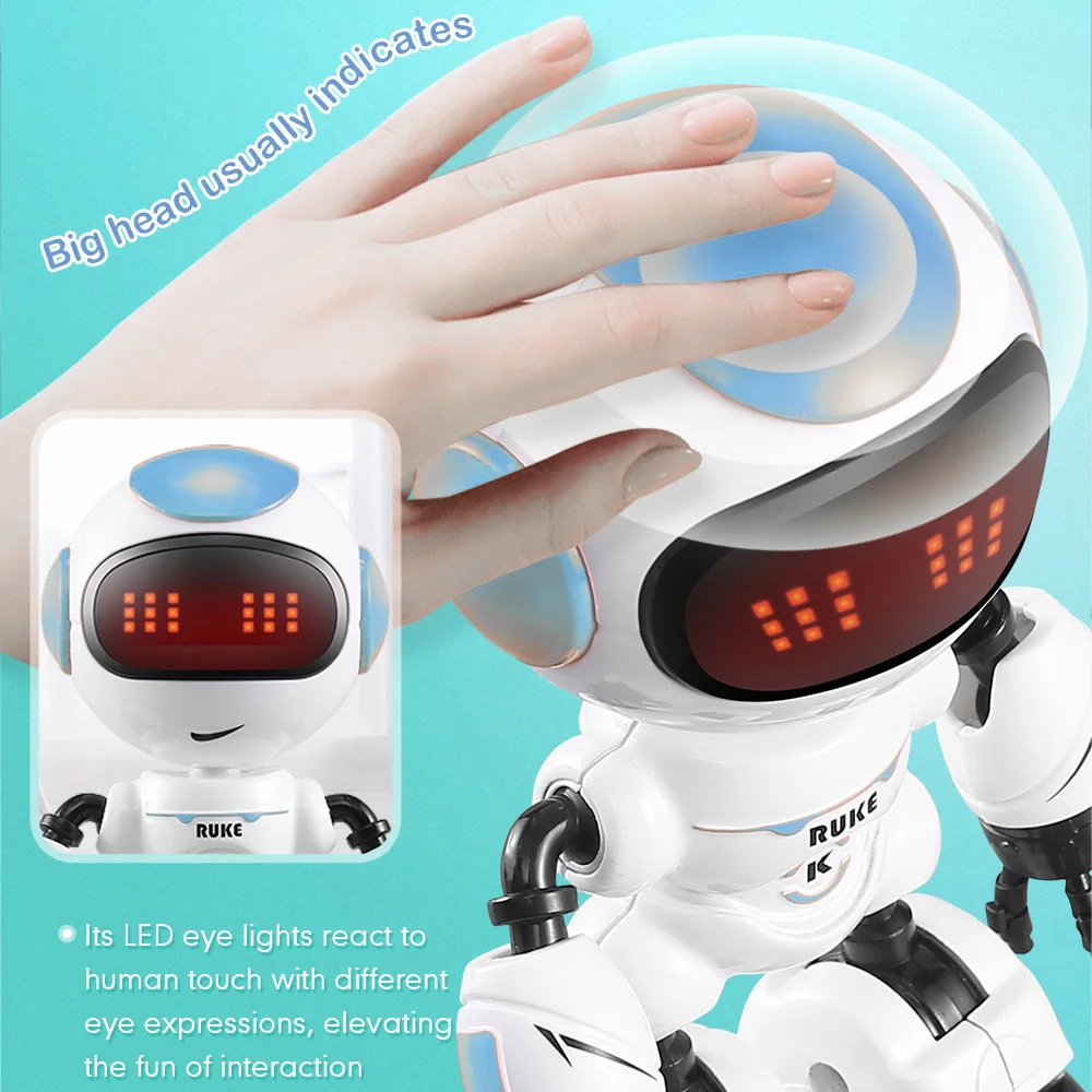 Радиоуправляемый мини-робот R8 люк интеллигентая(ый) умный робот осязаемый Управление DIY жест говорить дистанционного Управление игрушки