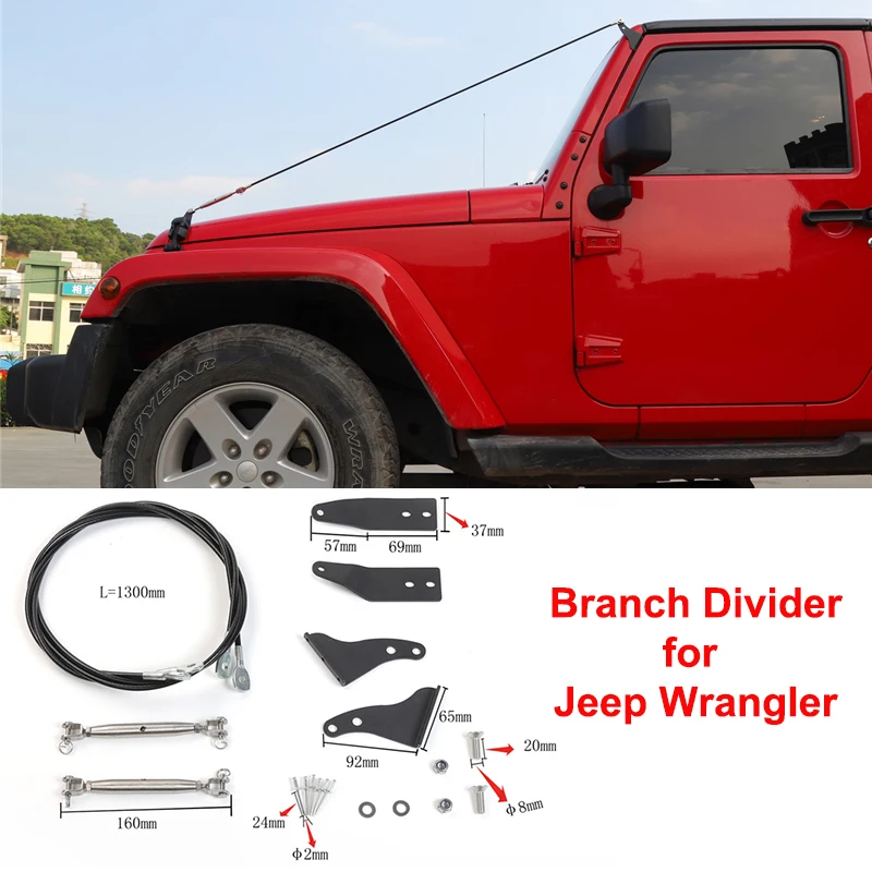 Branch Divider for Jeep Wrangler 2007 2018 Car Styling Accessory