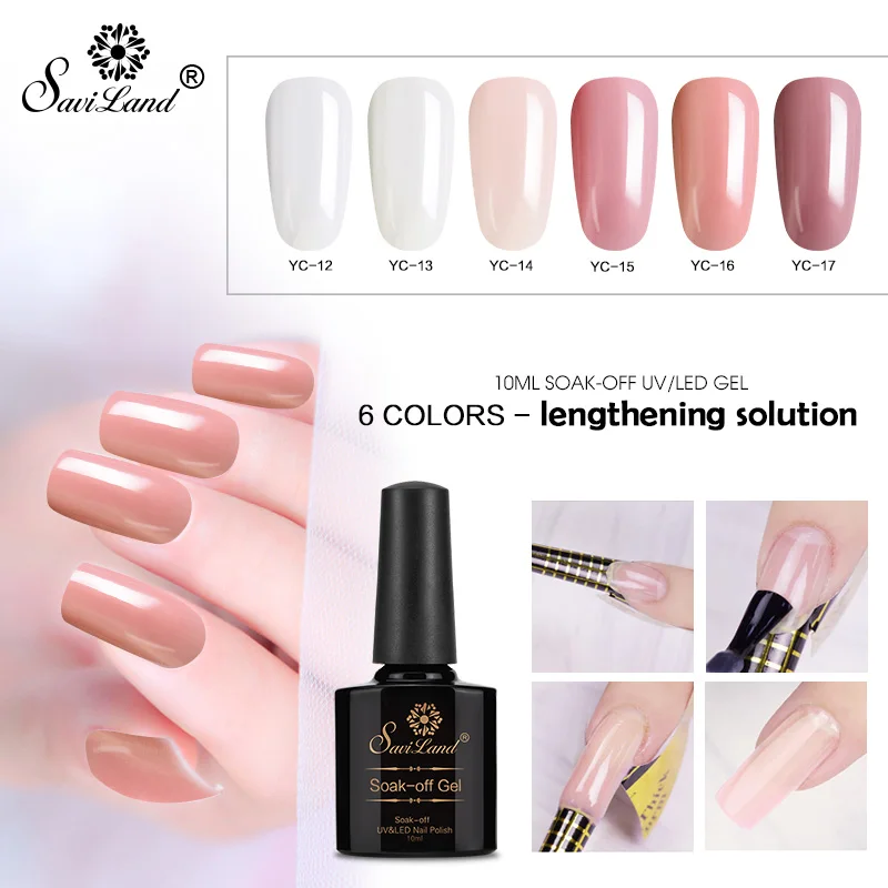 

Saviland 10ml Poly Gel Polish Nail Extension Gel Quick Hard Jelly LED UV Builder Gel for Nail Extension French Nail Art Design