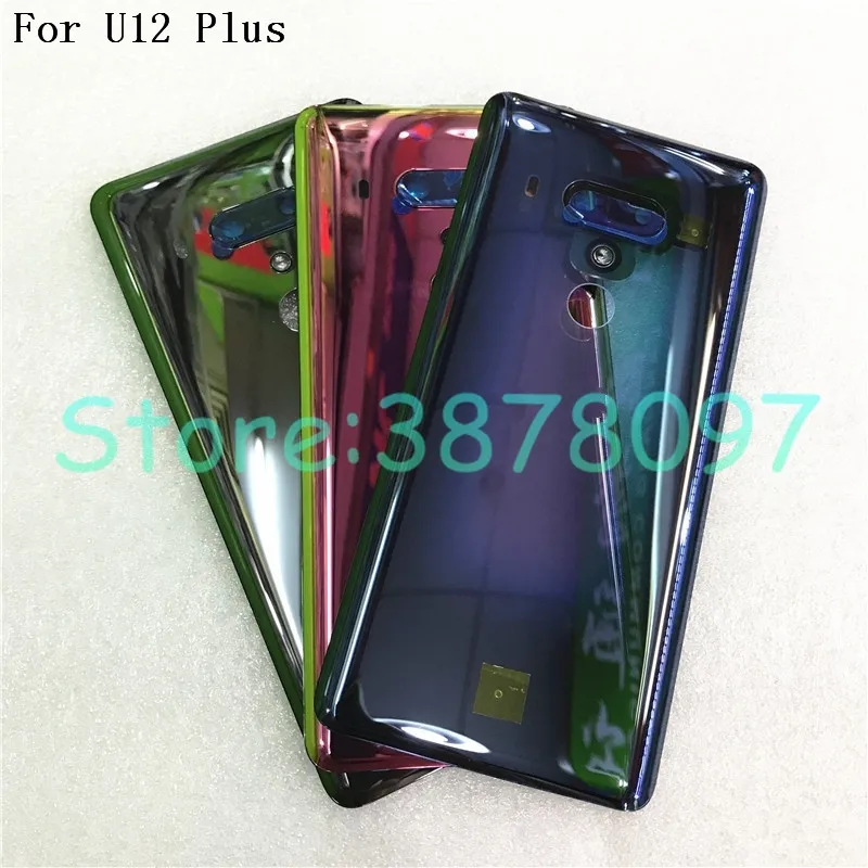 Brand New Original 6.0 inches For HTC U12 Plus Back Battery Cover Rear Door Panel Glass Housing Case Replacement Parts With Logo