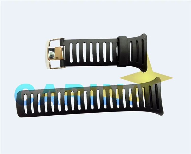 Free Shipping Original 25mm Black Silicone Rubber Watch Strap Waterproof Sports Watch Band For WristsWatch Sunroad FR802 FR720