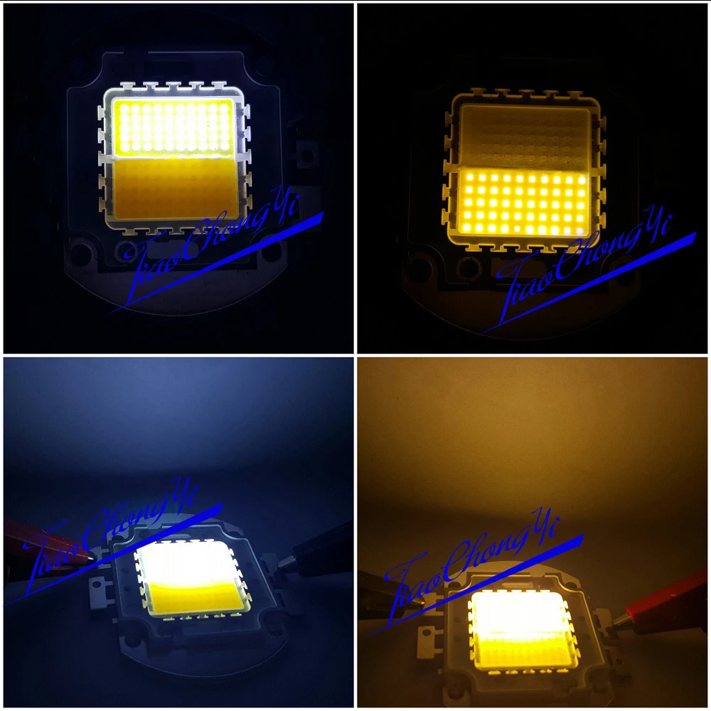 

100W Double Color warm white + cool white 30-36V 3A High Power LED Light lamp