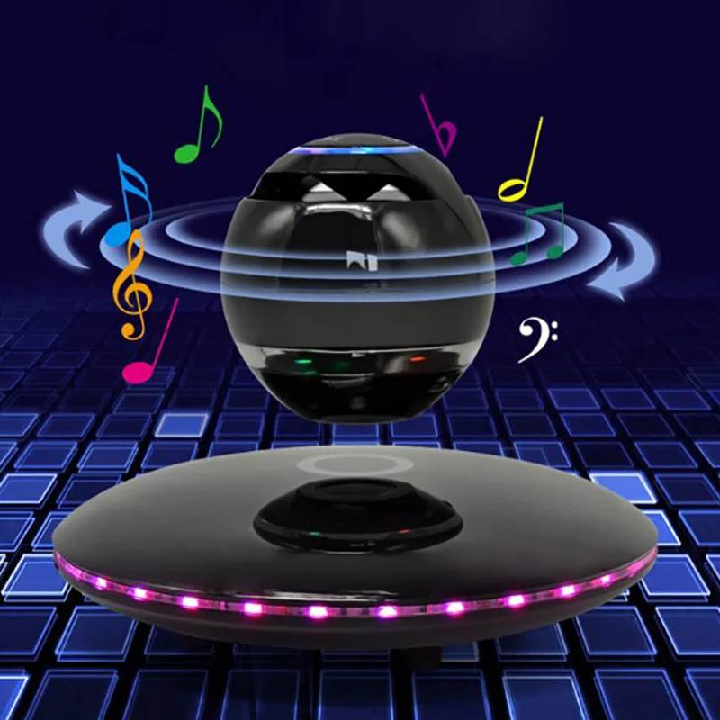 

Smart Bluetooth speakers originality super bass magnetic levitation seven colorful luminescence 360 rotation touch control audio