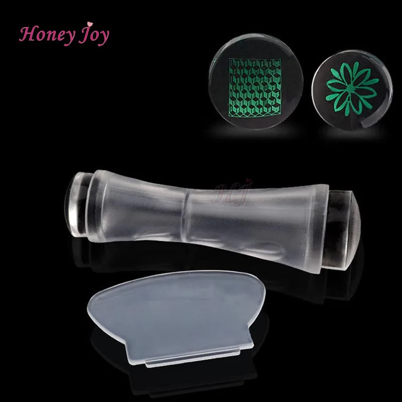 

Clear Silicone Double Side Nail Stamper Scraper Set Nail Art Image Print Stamp Stamping DIY Polish Design Manicure Tools