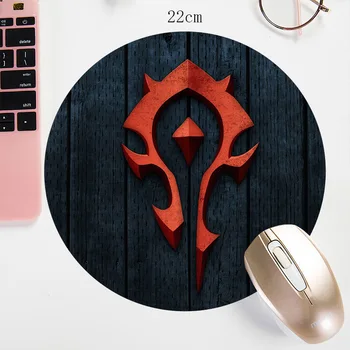 

22X22CM WOW Round Mouse Pad Watercolor Prints Custom Mouse Mat World of Warcraft The Alliance The Horde Gaming Mousepad mat