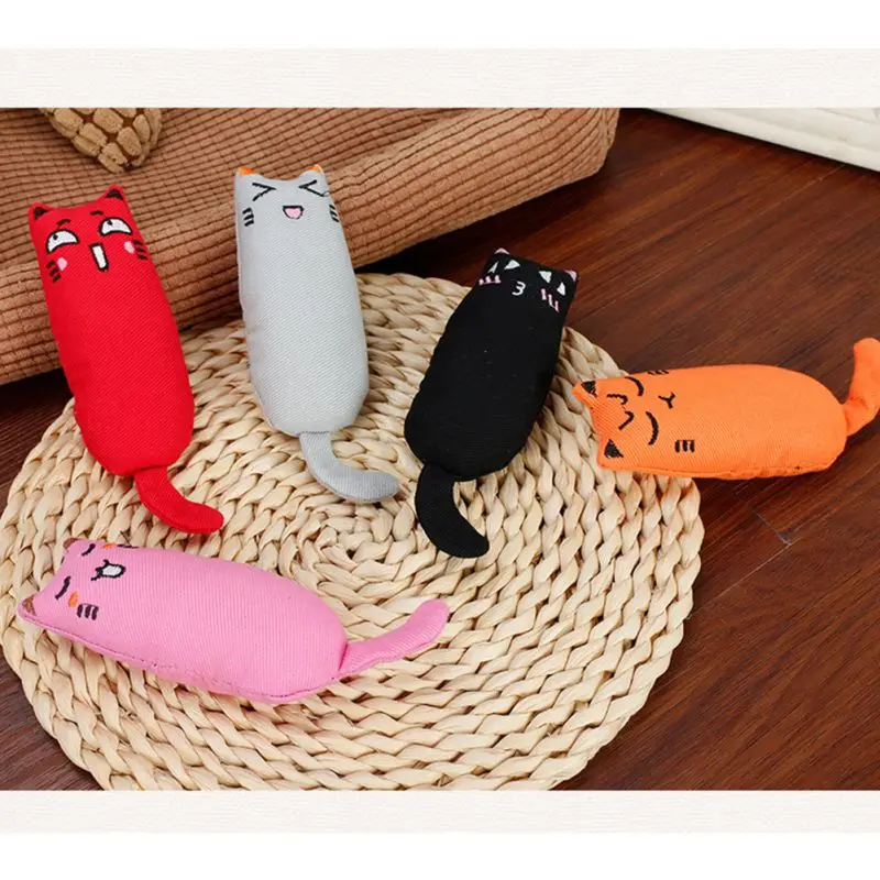 Плюшевый питомец котенок игрушка симпатичная Интерактивная фантазии домашних животных Зубы шлифовальные животного смайлик игрушки мяты