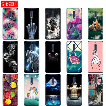 Перейти на Алиэкспресс и купить Силиконовый чехол для Nokia 1 2 2,1 3 3,1 5 5,1 plus 2018 Мягкий ТПУ чехол противоударный чехол бампер Кот Цветок