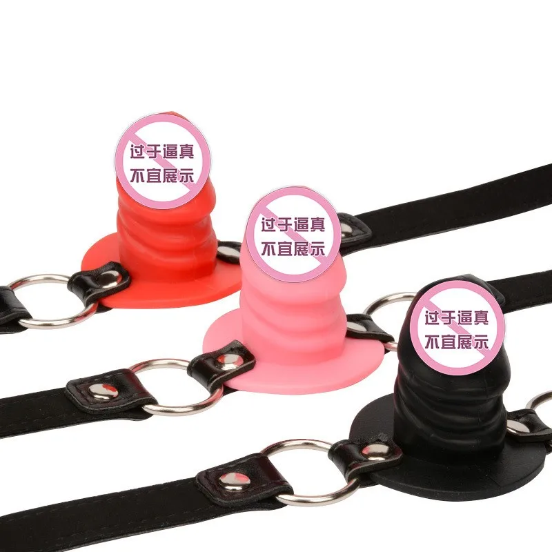 

Open Mouth Penis Gag Oral Dildo Plug Leather Fetish Bdsm Bondage Restraints Adult Sex Toys for Couples Women Sex Games Mouth Gag