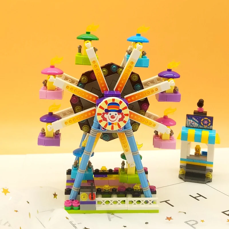 DIY частицы игровая площадка строительные блоки сплайсинга блоки декомпрессии игрушечная мини-кукла машина merry-go-круглый раннее образование подарок