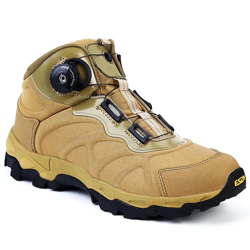 

High cut Men Military Tactics shoes army combat Desert sneakers BOA Lacing System Quick reaction boots New Hunting hiking shoes