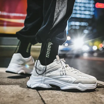 

Leader Show Men Sports Shoes Light Rubber Flyknit Trend Sneaker For Man New Zapatos Hombre Running Shoes For Men Comfortable