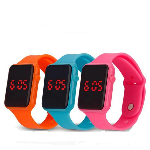 Cool Sport LED Student Watch Silicone Clock Timer children's watches relogio fem Cool Sport LED Student Watch Silicone Clock Timer children's watches relogio fem
