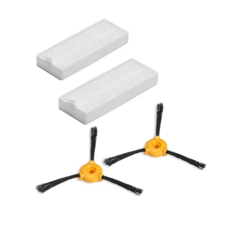 Aspirador de pó Robótico Escovas Laterais Escova Hepa Filtros Filtro para Conga Magro 890 Robô Aspirador Peças Acessórios