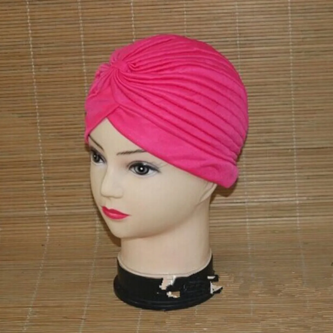 Bandanas Women Stretchy Turban Muslim Hat Headband Warp Female Chemo Hijab Knotted Indian Cap Adult Head Wrap for Women