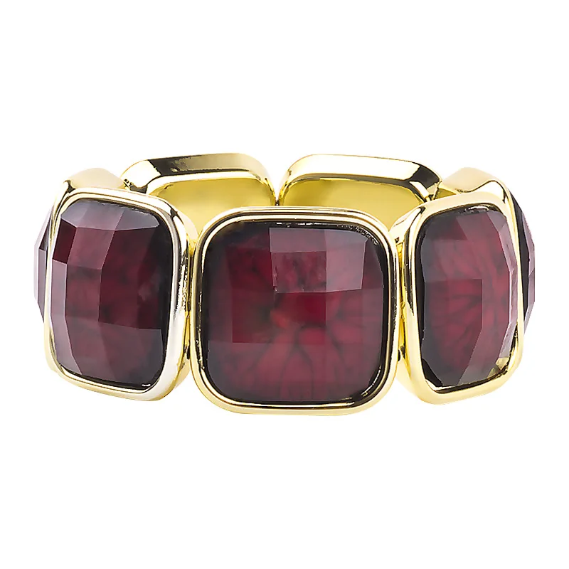 Classic Resin Cuff Fashion Bracelets Bangles for Women Stretch Colourful Acrylic Gold Metal Bracelets Female Charm Gifts Jewelry (3)