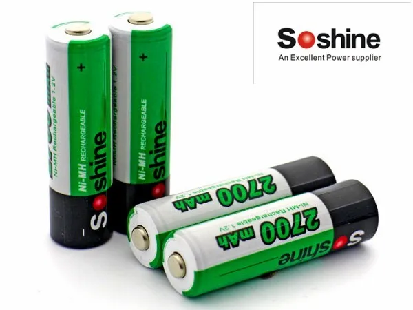 4 шт./упак. Soshine Ni-MH АА 2700 мА/ч, Перезаряжаемые Батарея 2A батареи Batterij Bateria+ Портативный Батарея держатель для хранения коробка