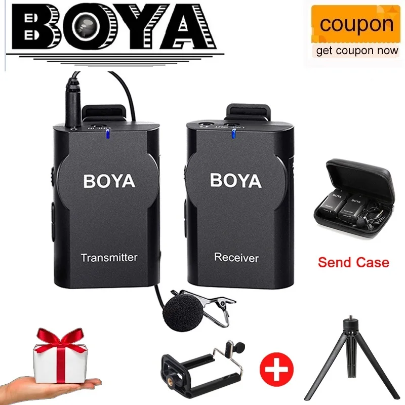 BOYA by wm4 Беспроводной петличный микрофон система для Canon Nikon Sony Panasonic DSLR Камера