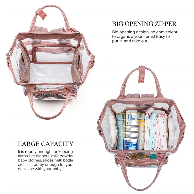4 шт./компл. 2019 ПВХ прозрачная сумка для подгузников летняя водонепроницаемая сумка для подгузников уход за ребенком рюкзак для путешествий