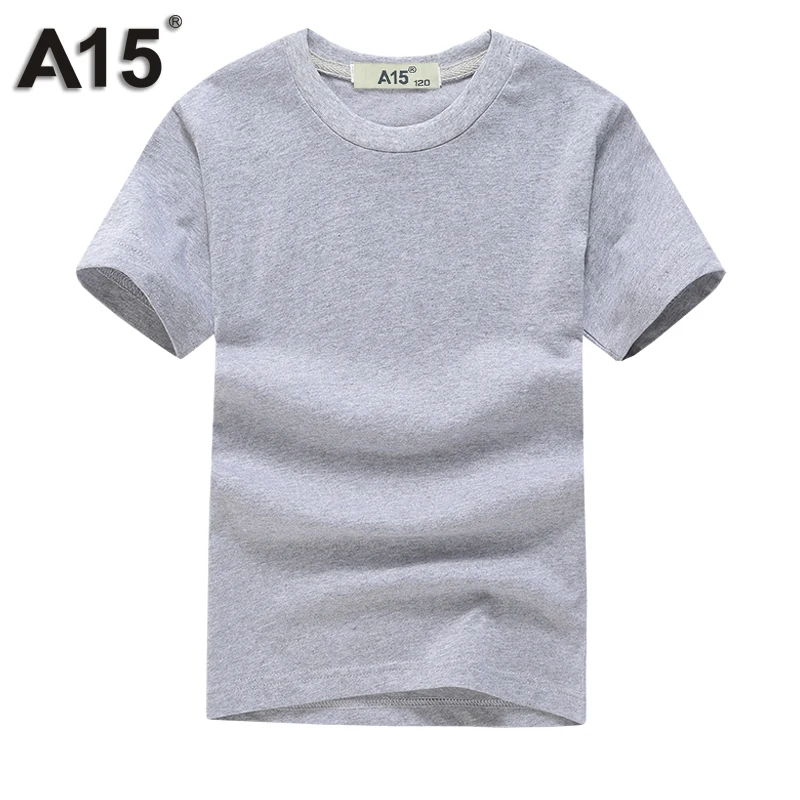 A15 брендовая рубашка для мальчиков футболки для малышей Весенне-осенняя Одежда для девочек с коротким рукавом для девочек; белая футболка для малышей и подростков, Размеры 8 10 12 14 лет