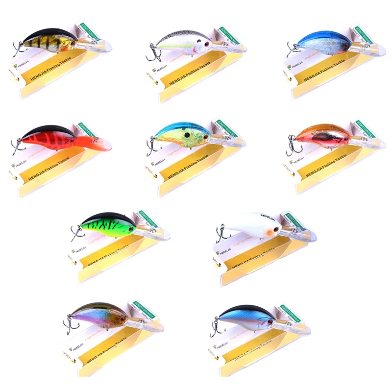  New Fishing Lures 12g 3D rock Crank Bait Treble 9CM Hooks swim Hard lure baits wobbler Long Big Ton