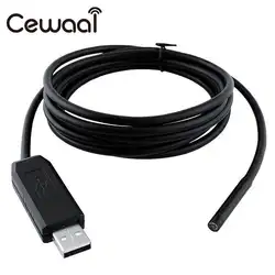 Cewaal 2 м 5 мм USB эндоскопа Водонепроницаемый 6LED Borescope видео Камера область