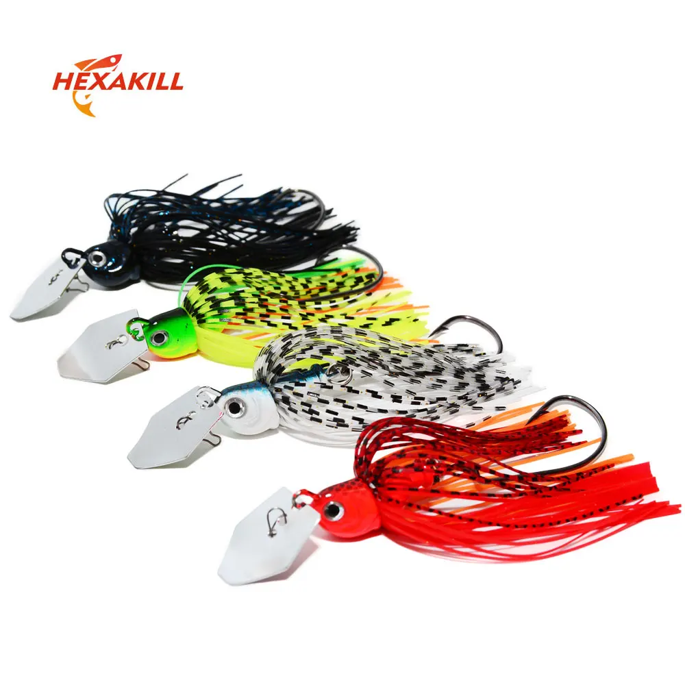 Hexakill 13g/16g/19g Buzzbait chatter bait spinner bait fishing lure wobbler isca artificial rubber skirt for bass pike walleye