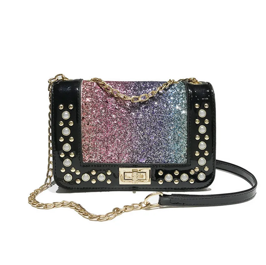 

Chic Chain Bag Female Korean Version Of Small Square Bag Shoulder Messenger Bag 2019