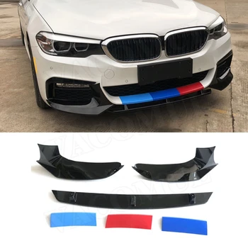 

5 Series Carbon Fiber & ABS Front Bumper Lip Splitters for BMW G30 G31 Sport 2017 2018 2019 Head Chin Shovel Trims Car Styling