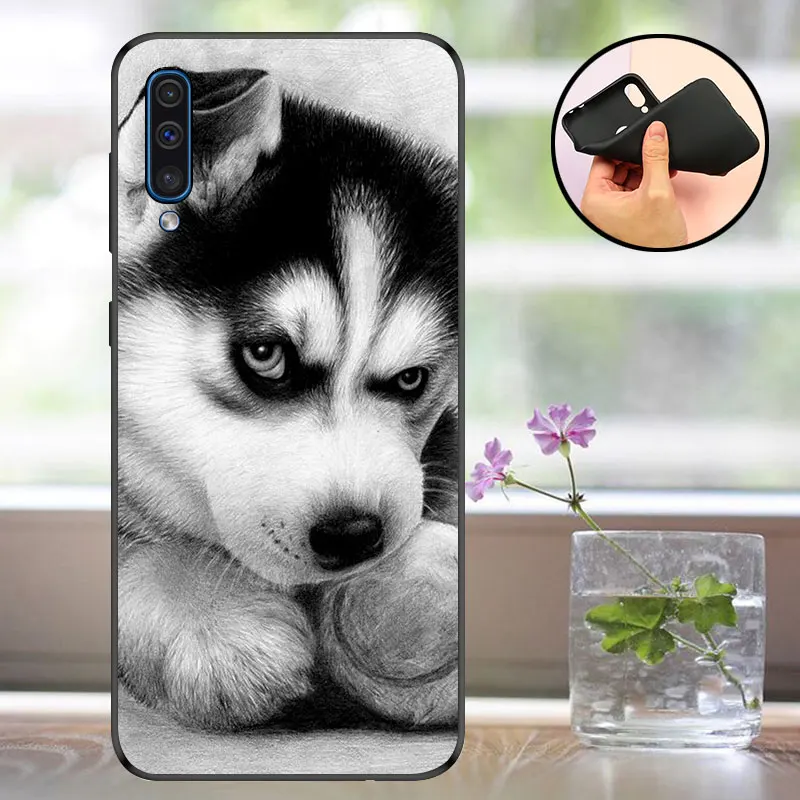 For Funda Samsung Galaxy A50 Case Black Phone Case For Samsung A50 Case 2019 Capa Silicon sFor Samsung A 50 A505f Matt Cover
