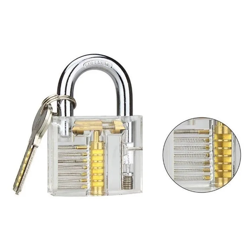 

New Transparent Cutaway Padlock Practice Lock for Locksmith Learning --M25