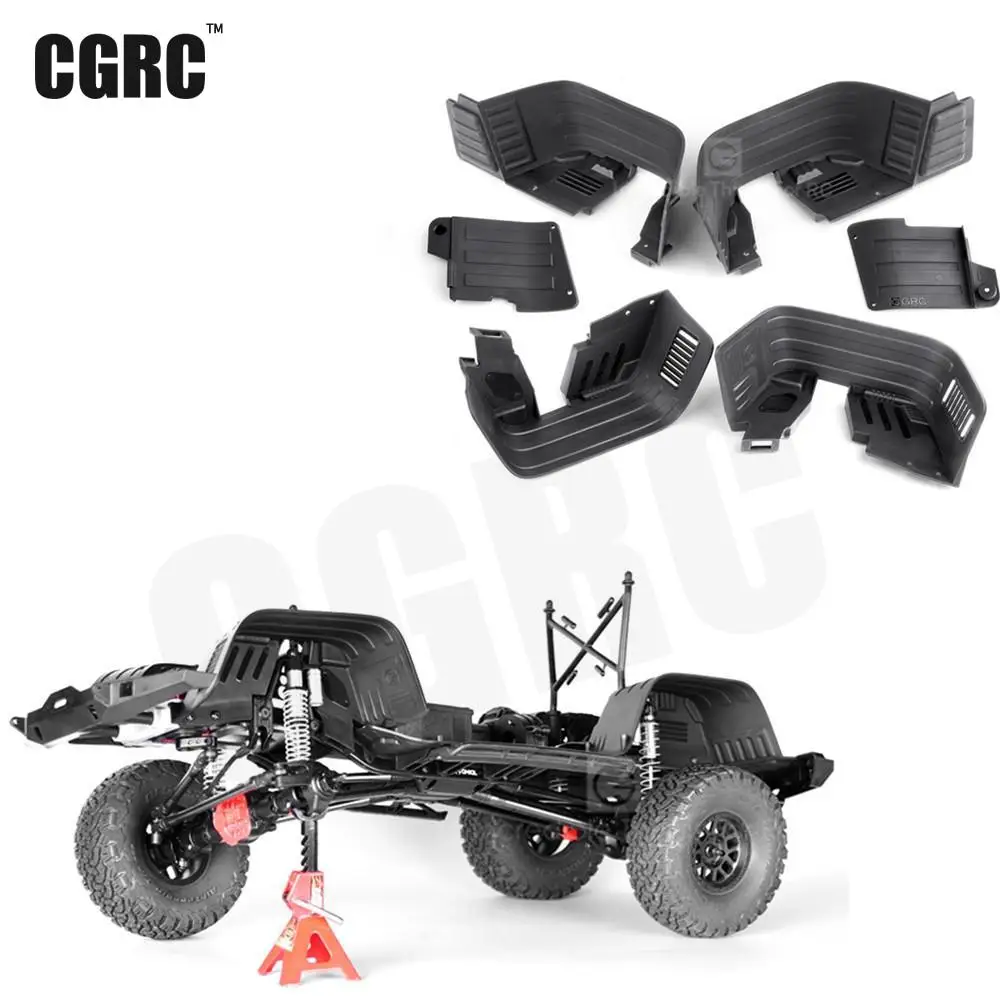 

4pcs Front & Rear Inner Fender Wells Mudguard for 1/10 RC Crawler Car Axial scx10 90046 90047 Jeep Cherokee Wrangler