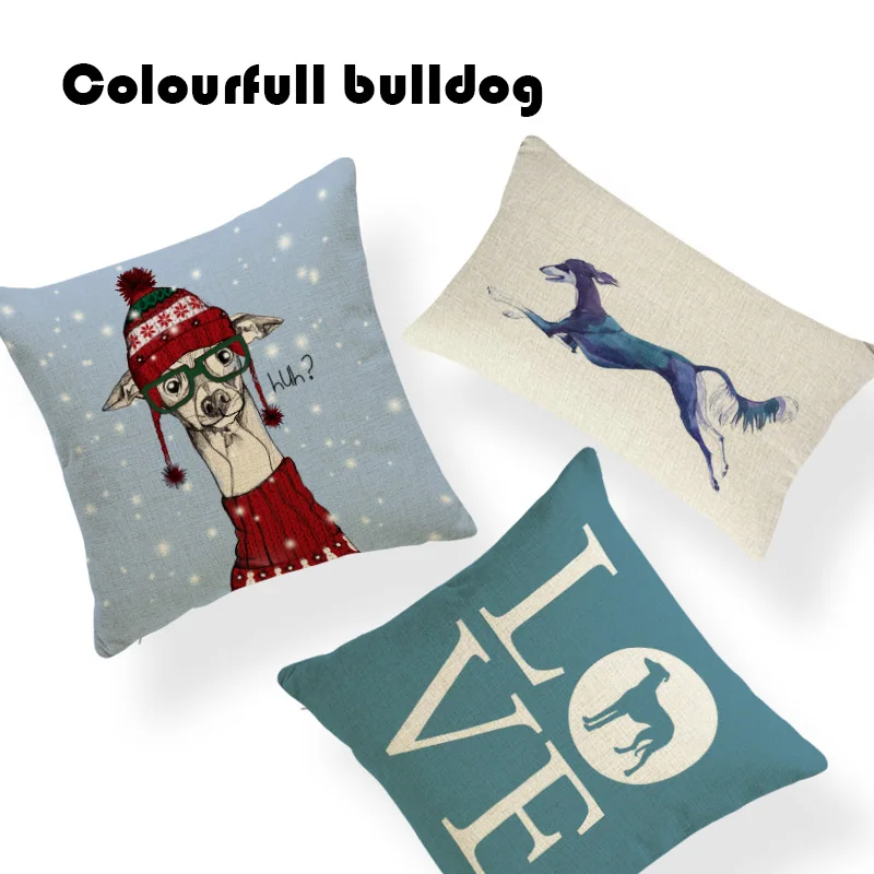 

Cheap Greyhound Toss Pillow Rustic Country Set Camper 18 Inch Cotton Linen Office Chair Fall Merry Christmas Throw Pillow Covers