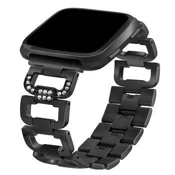 

For Fitbit Versa Bands, Replacement Bands Straps Wristbands for Fitbit Versa Watch alloy Sport Bling Adjustable for Women Men