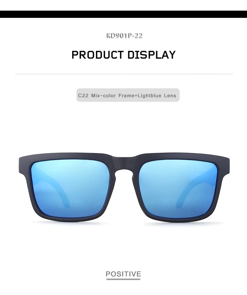 KDEAM новые Для мужчин поляризационные солнцезащитные квадратные спортивные солнцезащитные очки Для женщин Брендовая Дизайнерская обувь