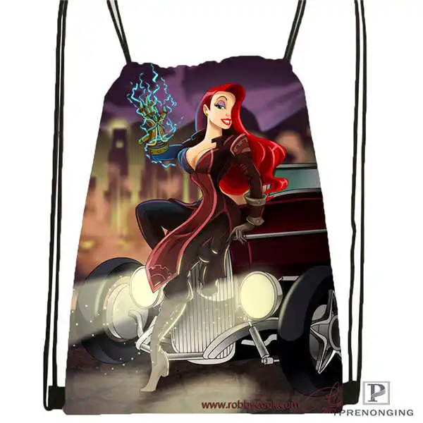 Custom Джессика Рэббит Final Smlfram походная сумка на шнурке Симпатичные Daypack дети ранец(черный Назад) 31x40 см#180531-03-43 - Цвет: Drawstring Backpack