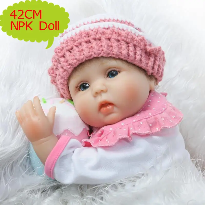 

NPK High Quality Soft Silicone Reborn Baby Doll 18inch Realistic Handmade Bebe Reborn Doll Toys Birthday Gift Child Brinquedos