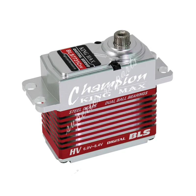 

Kingmax BLS7731CHV 77g 31kg.cm High Voltage Digital Servo Full Aluminium Alloy Cases with JR320mm Connector Wire
