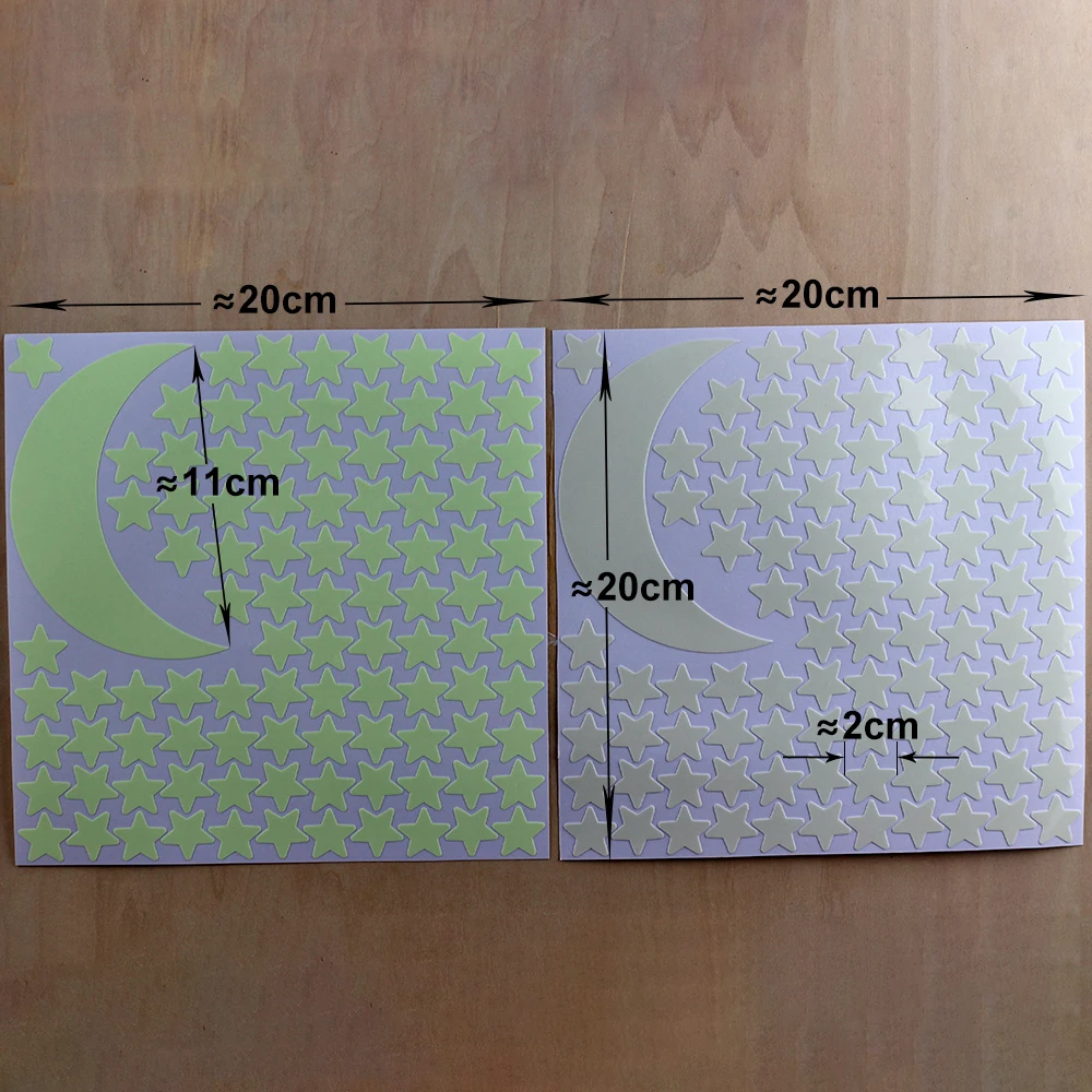 Светящиеся в темноте луны и звезд ночник стены Стикеры для детской комнаты украшение домашнего декора дети Спальня светящийся потолок наклейка